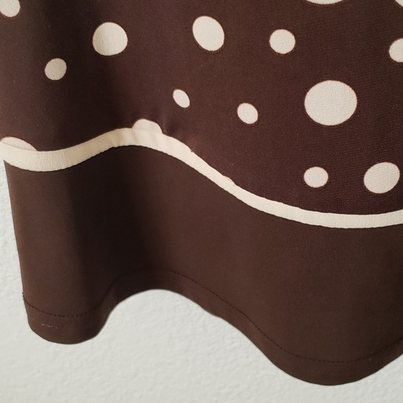 Sandra Darren Polka Dot Cap Sleeved Dress Size 8 - Picture 6 of 9